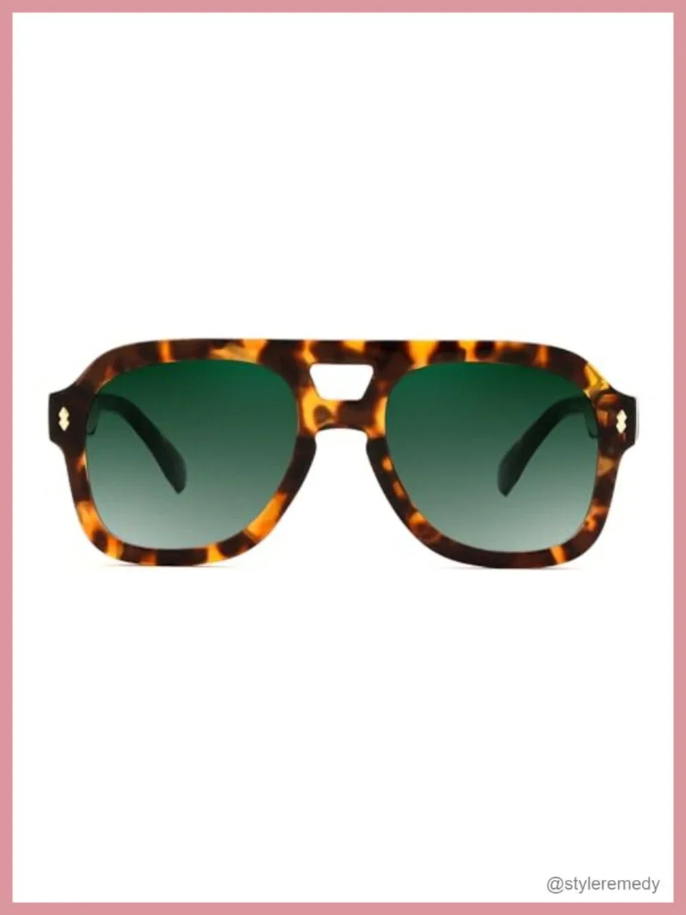 Retro Thick Aviator Sunglasses Oversized Square Pilot Chunky UV Protection